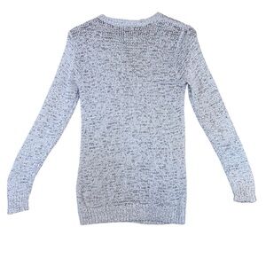 Casual Corner Gray Textured Knit Long Sleeve Pullover